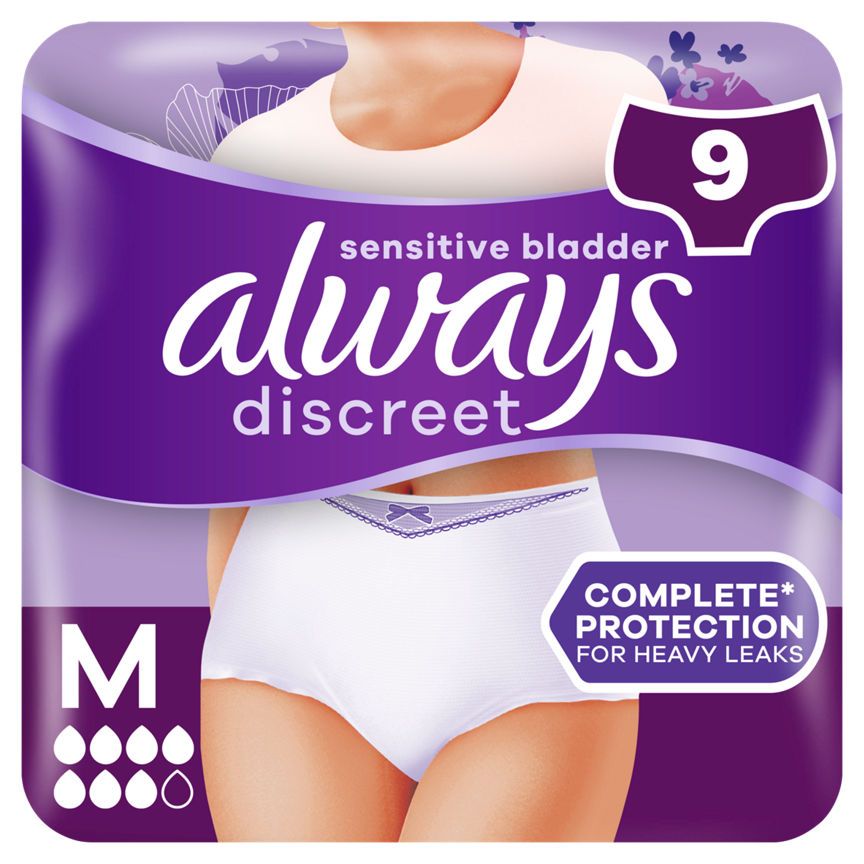 Always Discreet Underwear Incontinence Pants Women Plus M