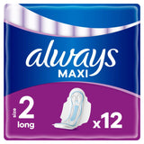 Always Maxi Long (Size 2) Sanitary Towels Wings