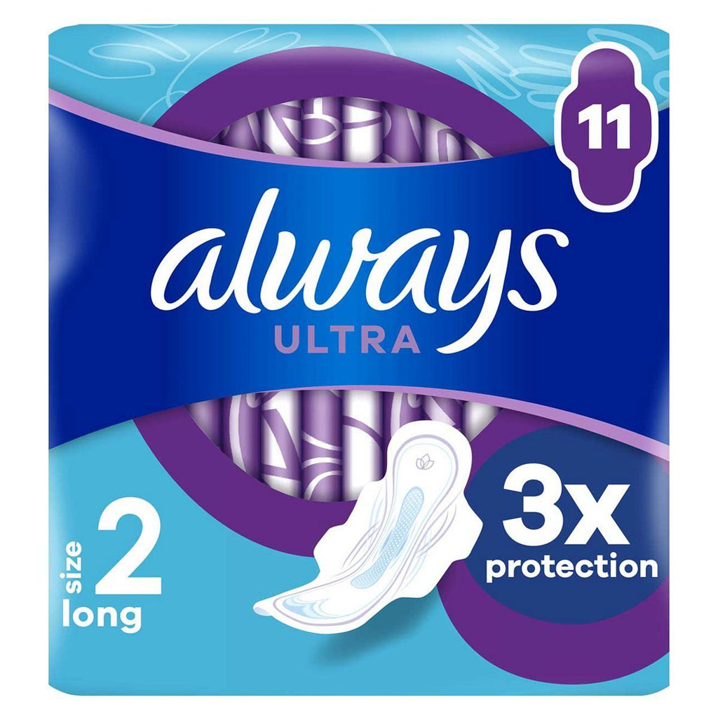 Always Ultra Sanitary Towels Long (Size 2) Wings X11 Pads