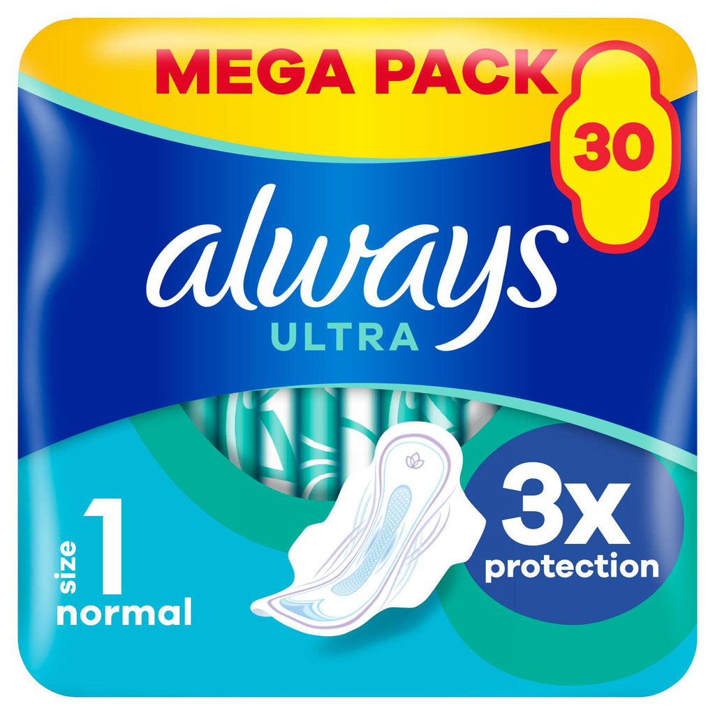 Always Ultra Sanitary Towels Normal with Wings, Size 1 x30