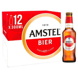 Amstel Lager Beer Bottles   12 x 300ml