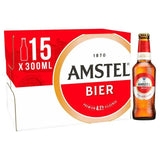 Amstel Lager Beer Bottles 15 x 300ml