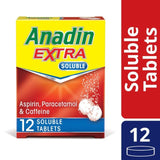 Anadin Extra Aspirin & Paracetamol Pain Relief  Soluble Tablets   12 per pack