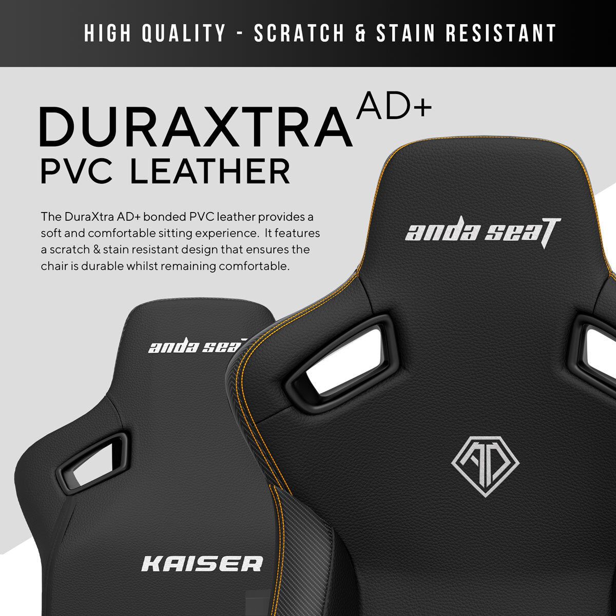 anda seaT Kaiser Series 3 Extra Large Gaming Chair, Black - McGrocer
