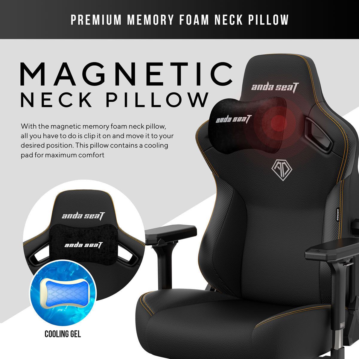 anda seaT Kaiser Series 3 Extra Large Gaming Chair, Black - McGrocer