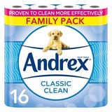 Andrex Classic Clean Toilet Tissue 16 Rolls