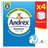 Andrex Classic Clean Washlets Quad Pack