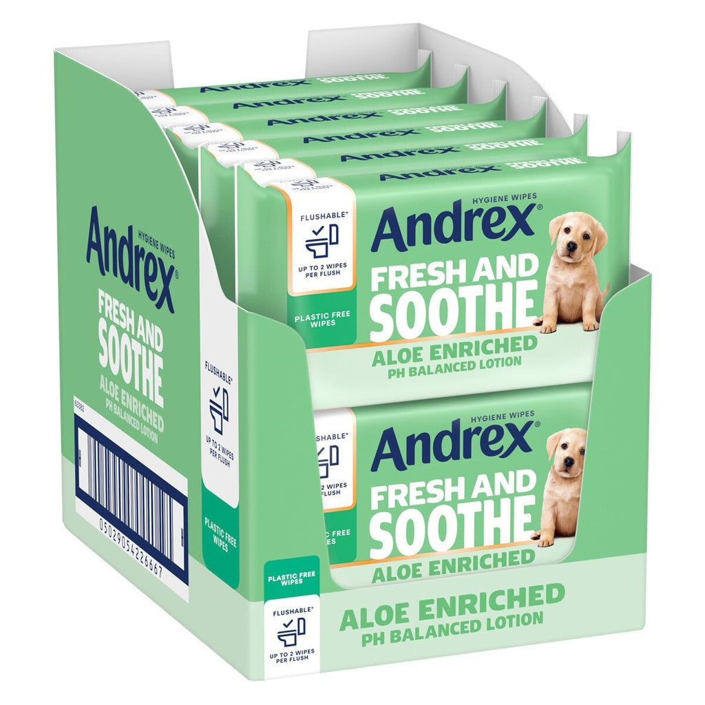 Andrex Fresh & Soothe Washlets, 12 x 36 Wipes