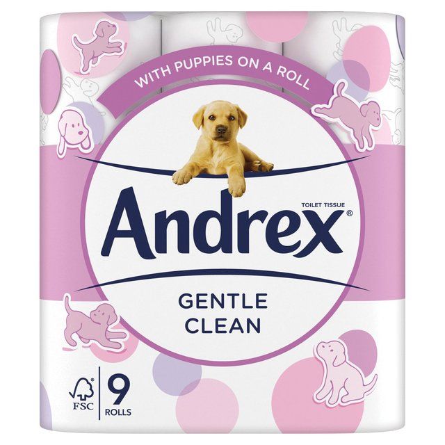 Andrex Gentle Clean Toilet Roll - 9 Rolls