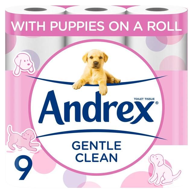 Andrex Gentle Clean Toilet Roll - 9 Rolls