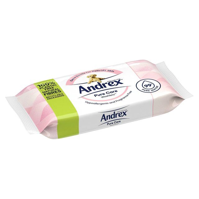 Andrex Pure Care Washlets Flushable Toilet Wipes Single Pack   36 per pack