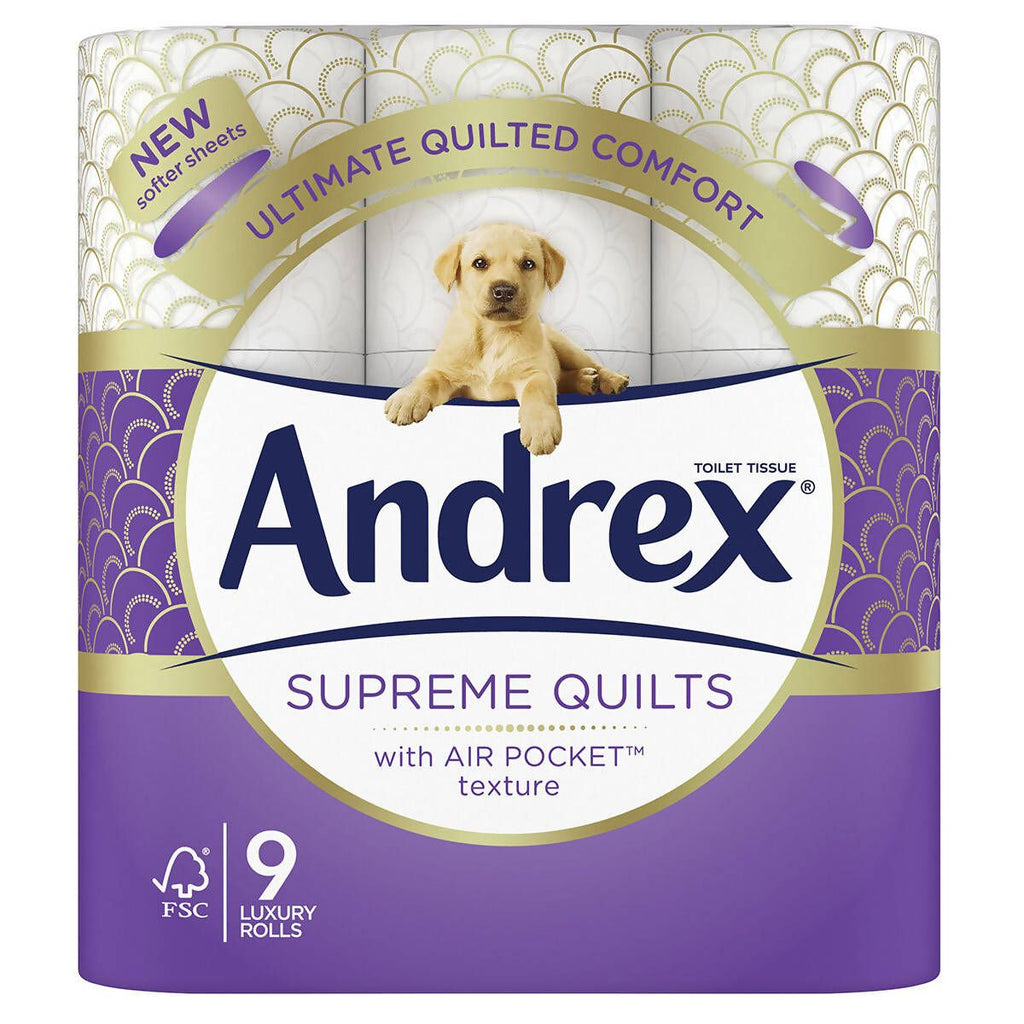 Andrex® Supreme Quilted 3-Ply Toilet Tissue, 45 Rolls