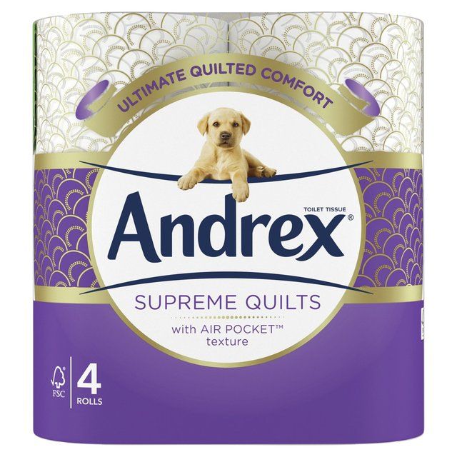 Andrex Supreme Quilts Toilet Roll   4 per pack