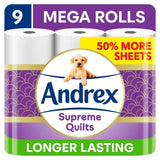 Andrex Supreme Quilts Toilet Roll Mega Rolls   9 per pack