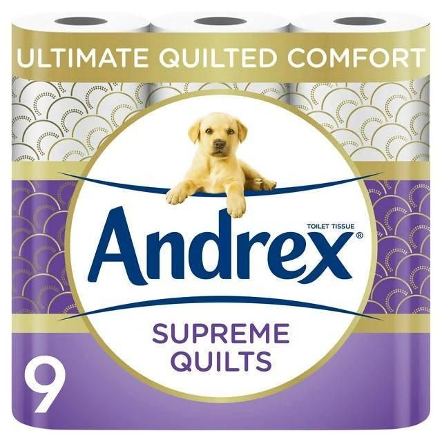 Andrex Supreme Quilts Toilet Tissue 9 Rolls