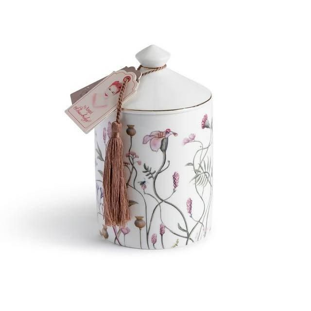 Angel White Wisteria Ceramic Candle