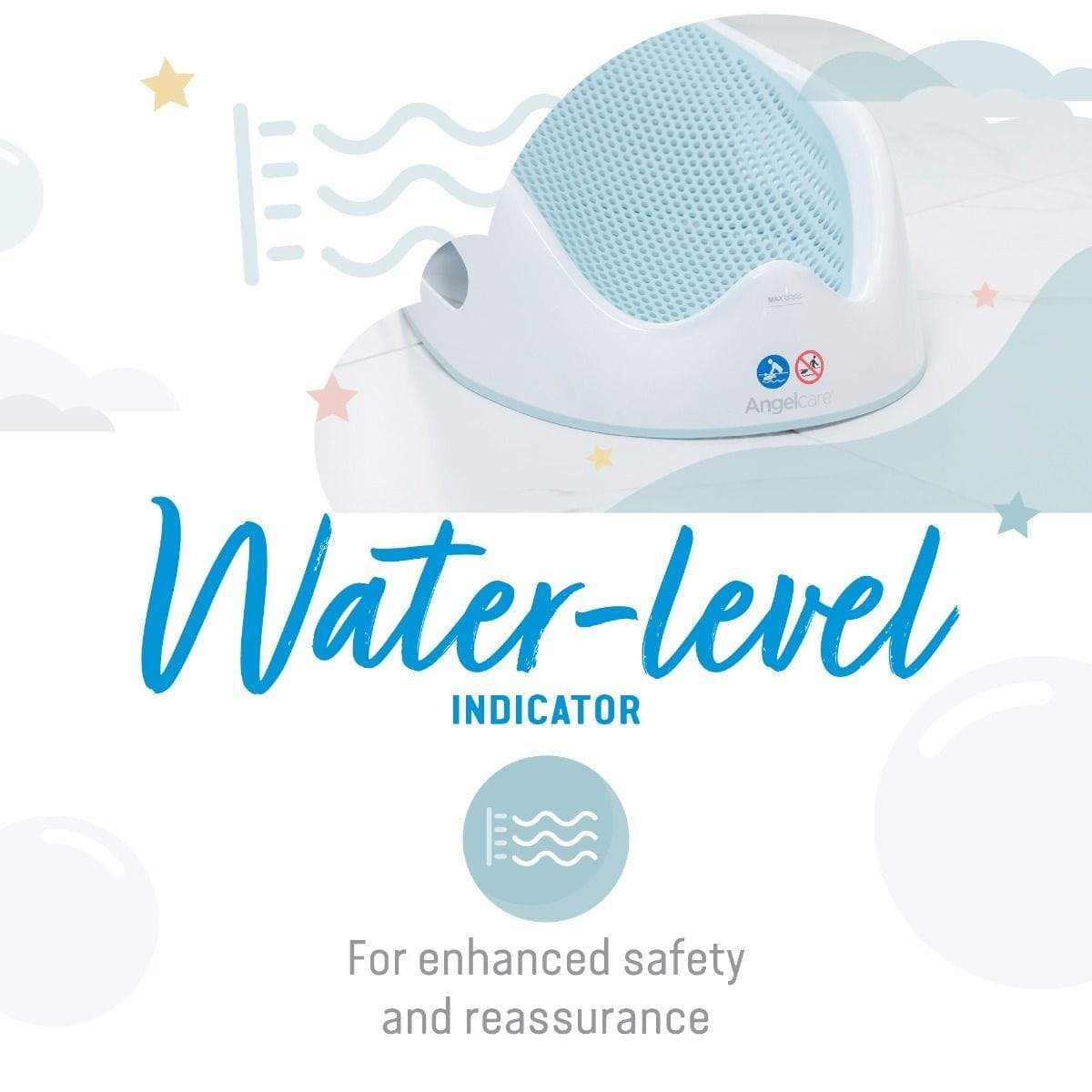 Angelcare Soft Touch baby bath support Aqua, UK version