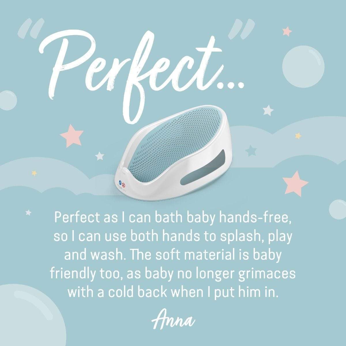 Angelcare Soft Touch baby bath support Aqua, UK version
