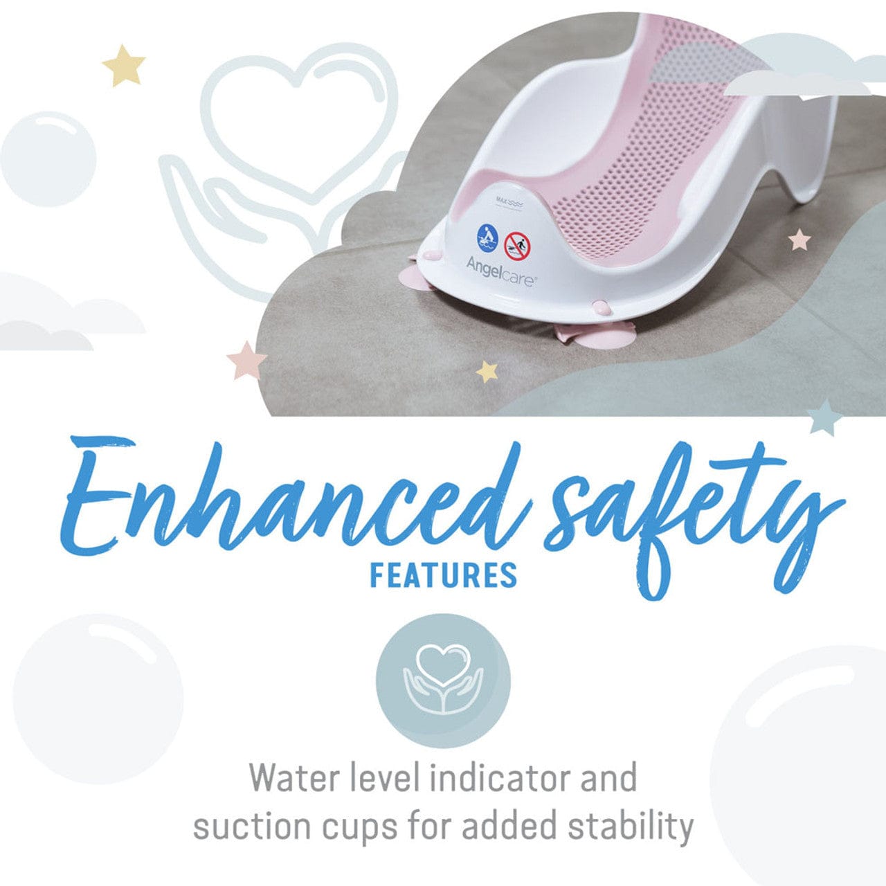 Angelcare pink baby bath support - British product