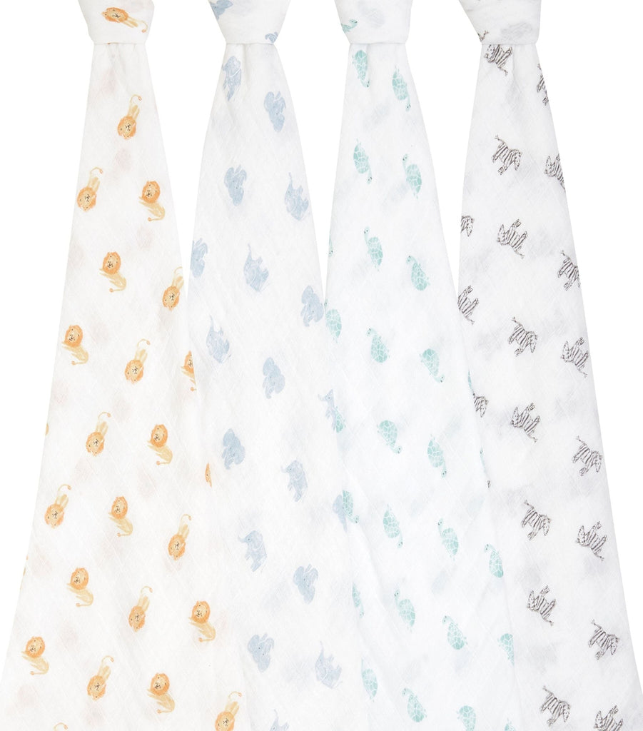 Animal Kingdom Swaddles (Set of 4)