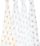 Animal Kingdom Swaddles (Set of 4)