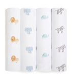 Animal Kingdom Swaddles (Set of 4)