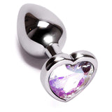 Ann Summers Small Heart Metal Butt Plug Silver