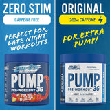 Applied Nutrition Caffeine Free Pump 3G Pre Workout 3g Fruit Burst 375g