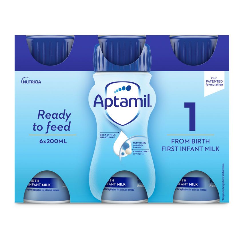 Aptamil 1 First Baby Milk Formula Liquid from Birth Multipack Pack