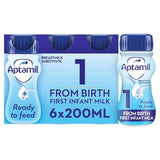 Aptamil 1 First Infant Baby Milk Formula Liquid Ready to Feed from Birth   6 x 200ml