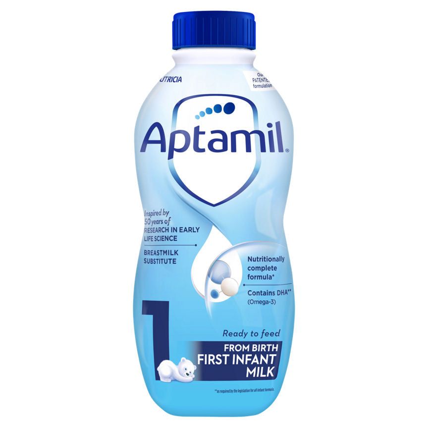 Aptamil 1 First Infant Milk Liquid Ready To Feed Formula From Birth