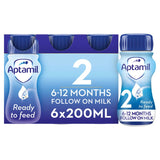 Aptamil 2 Follow On Formula Baby Milk Liquid 6-12 Months Multipack 6x