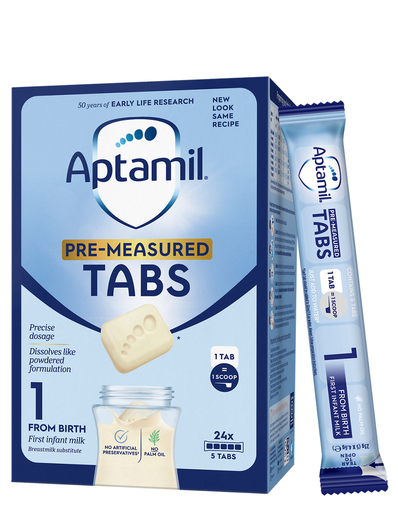 Aptamil first infant milk tabs, 24 sachets - British product