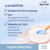 Aptamil Organic Baby Rice Cereal 4 mths+   100g