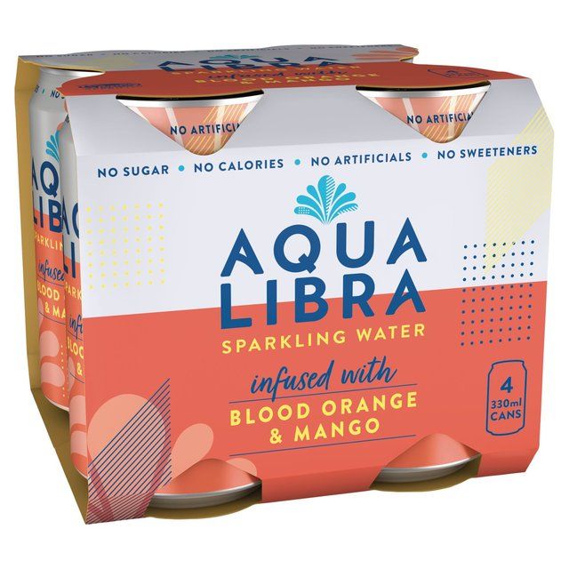 Aqua Libra Blood Orange & Mango Infused Sparkling Water   4 x 330ml