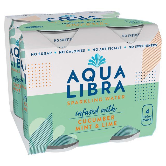 Aqua Libra Cucumber Mint & Lime Infused Sparkling Water   4 x 330ml