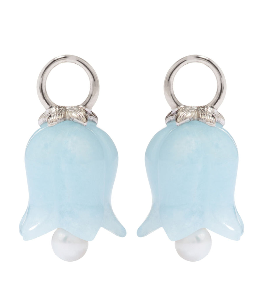 Aquamarine Tulip Drop Earrings