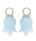 Aquamarine Tulip Drop Earrings