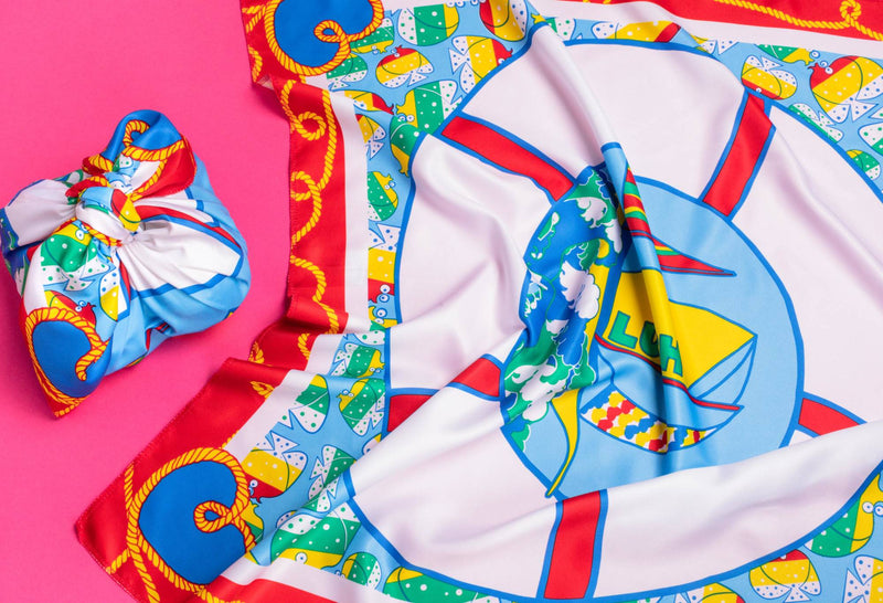 Lush Knot Wrap Are You Feeling Nauti reusable gift wrap (British brand)