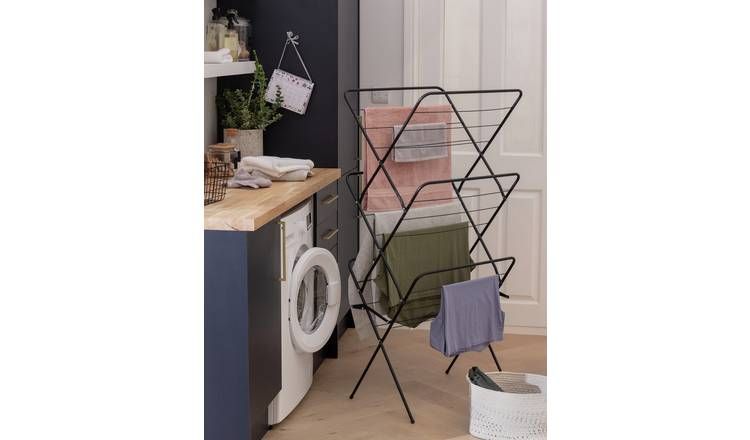 Argos Home 14m 3 Tier Indoor Clothes Airer - Black