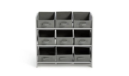 Argos Home 3 Tier Basket Storage Unit - Grey