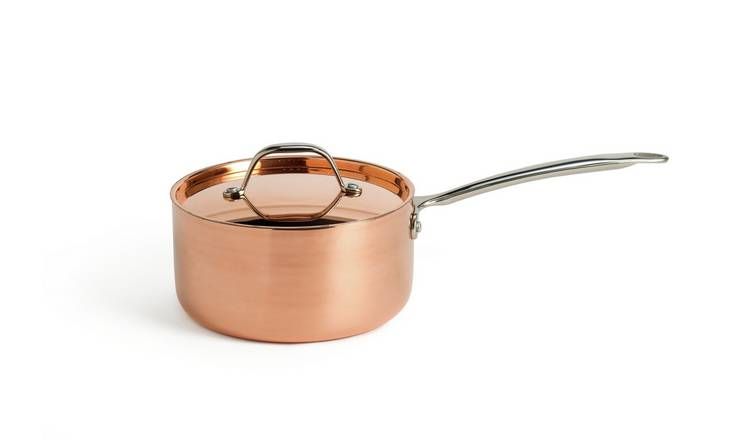 Argos Home 5 Piece Copper Triply Pan Set