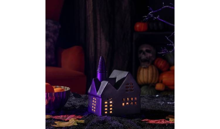 Argos Home Black Tealight House Halloween Decoration