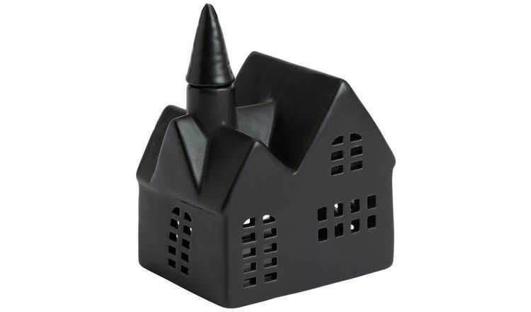 Argos Home Black Tealight House Halloween Decoration