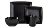 Argos Home Bosa Square 16 Piece Stoneware Dinner Set - Black