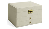 Argos Home Faux Leather Lockable Two Drawer Jewellery Box