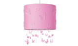 Argos Home Kids Pink Butterflies Drum Lampshade - 25cm