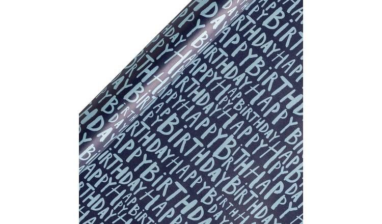 Argos Home Roll of Birthday Text Wrapping Paper - 10m