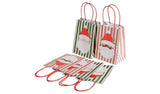 Argos Home Small Santa Stripe Christmas Gift Bags - 6 Pack