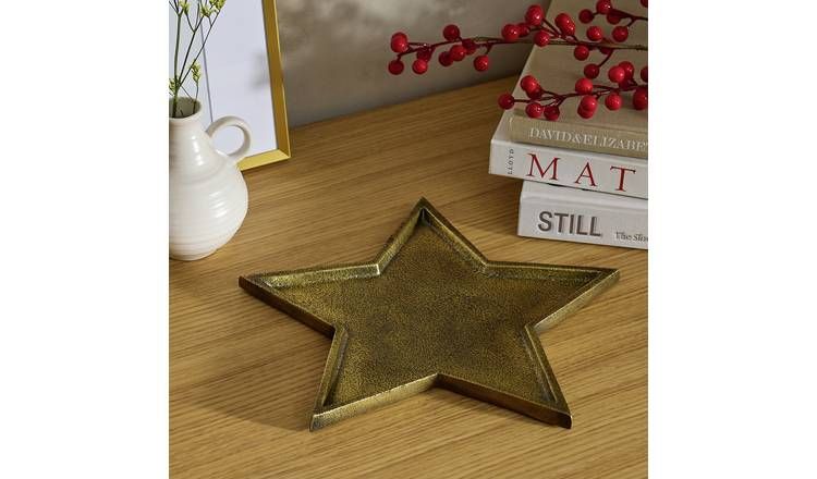 Argos Home Star Tray - Gold